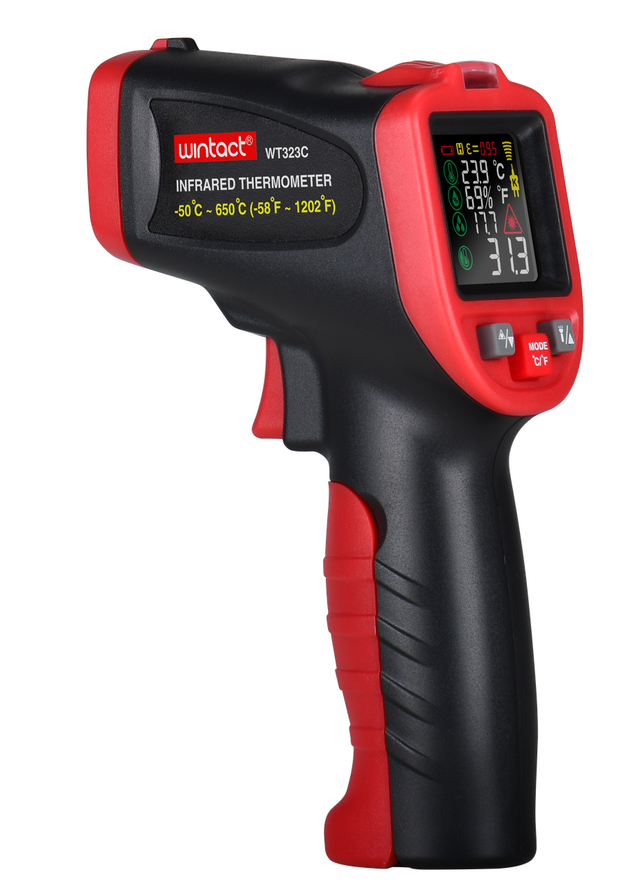 Пирометр (термогигрометр, термопара) -50-650°C WINTACT WT323C