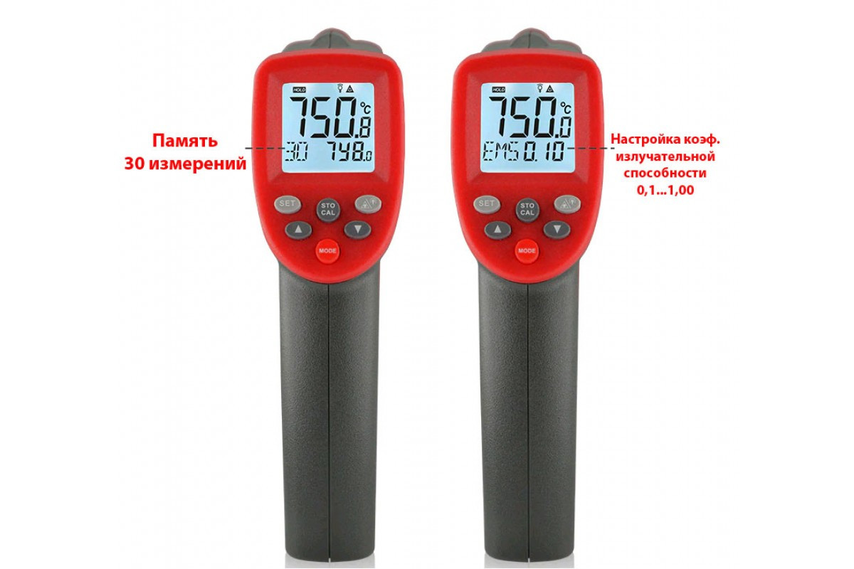 Пирометр бесконтактный цифровой -50-750°C WINTACT WT700