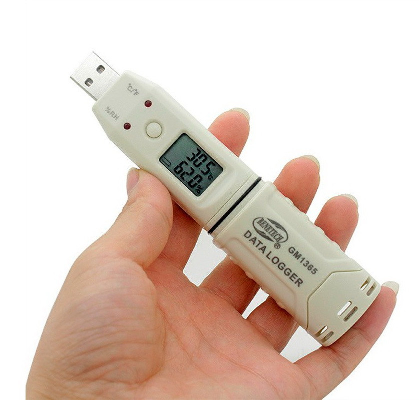 Регистратор влажности и температуры (даталоггер) USB, 0-100%, -30-80°C BENETECH GM1365