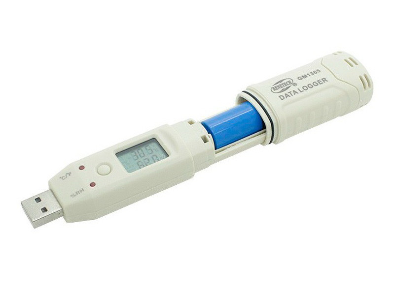 Регистратор влажности и температуры (даталоггер) USB, 0-100%, -30-80°C BENETECH GM1365